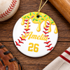 Custom Baseball Ice Cream Christmas Ceramic Ornament, Unique Sports Gift for Baseball Lovers, Kids and Team TH10 171219