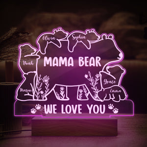 Mama Bear We Love You Personalized LED Night Light Gift For Mom Grandma CH07 895310