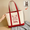Custom Pet Face With Drawing Style Embroidered Monogram Beach Bag HO82 894244