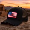 Patriotic American Flag Embroidered Trucker Hat HO82 902880