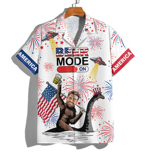 Custom Face 4th Of July Bigfoot Drink Beer Hawaiian Shirt Funny Gift CH07 895692