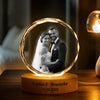 Custom Wedding Photo Engraved Crystal Photo With Light CH07 910034