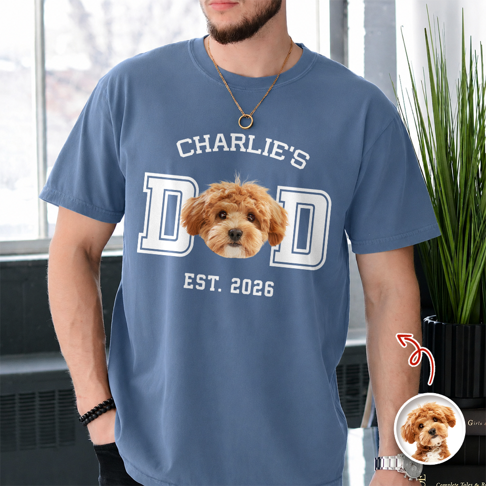 Custom Photo Dog Cat Dad Est Comfort Shirt Gift For Pet Lover HA75 921424