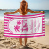 Custom Birthday Trip Beach Towel – Personalized Coastal Vacation Towel, Birthday Gift for Mom LM32 899667