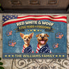 Custom 3D America Dog Red White Woof Doormat – Patriotic America 250 Years of Freedom LM32 899221