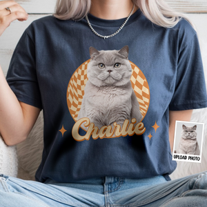 Custom Cute Cat Photo Retro Comfort Shirt For Cat Lovers LM32 895745