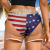 Funny Sexy Women's Beach Short USA Flag Funny Swim Trunks CH07 180142