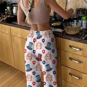 Custom Photo America Coquette Bows Pajamas Set Gift For Independence Day CH07 896100