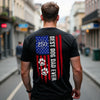 Personalized Best Dog Dad Ever Paw 1776 - 2026 American Flag Backside Dog Shirt HA75 921404