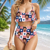 Custom Photo American Flag Bikini Swimsuit Gift for Women LM32 899877