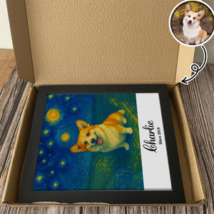 Custom Dog Cat Photo Van Gogh Art Unique Picture Frame LM32 893929