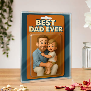 Custom Photo Dad And Kid Action Figure Acrylic Block Father's Day Gift For Dad HA75 892362