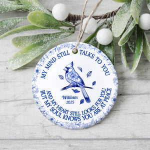My Mind Still Talks To You Toile - Personalized Ceramic Ornament HA75 897460
