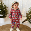 Custom Dog Face Photo With Colorful Christmas Lights Onesie Pajamas HO82 900200