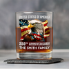 Custom Family Name United States Of America 1776-2026 250th Anniversary Eagle Whiskey Glass LM32 669349
