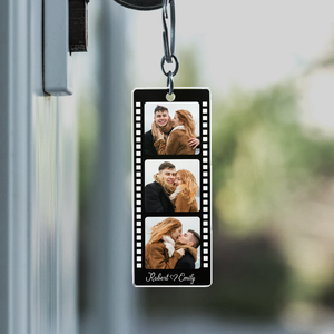Custom Couple Photo Strip Acrylic Keychain - Personalized Valentine's Day Gift LM32 897429