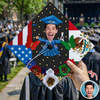 Custom Funny Face Class Of 2026 Country Flag Graduation Cap Topper TH10 169203