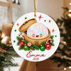 Personalized Dumpling Squishy Ceramic Ornament, Fun Family Christmas Gift HO82 903656
