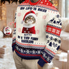 Custom Cute Cat Photo Ruled By Tiny Furry Overlord Ugly Sweater LM32 895585