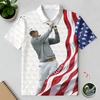Custom Photo American Flag Golf Art Polo Shirt Gift Idea For American Lovers HO82 900842