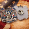 USA 250th Anniversary, 1776-2026 America 250 Emblem Semiquincentennial Acrylic Pin HA75 920944