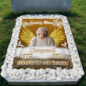 Custom Photo In Loving Memory Grave Blanket TH10 892689