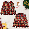 Custom Dog Photo Name Christmas Light Snow Cardigan CH07 899596