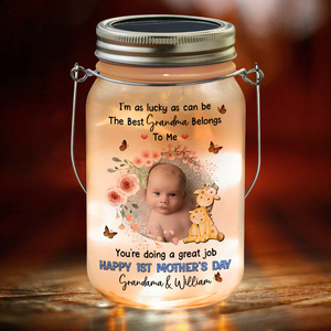 Custom Photo Happy 1st Mother's Day Mason Jar Light Gift For Mom CH07 895376