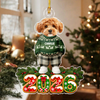 Custom Dog Cat Photo with Xmas Clothes Christmas Acrylic Ornament HO82 904152