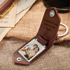 Custom Photo I Love You Daddy Metal Tag Leather Keychain - Father's Day Gift LM32 669139