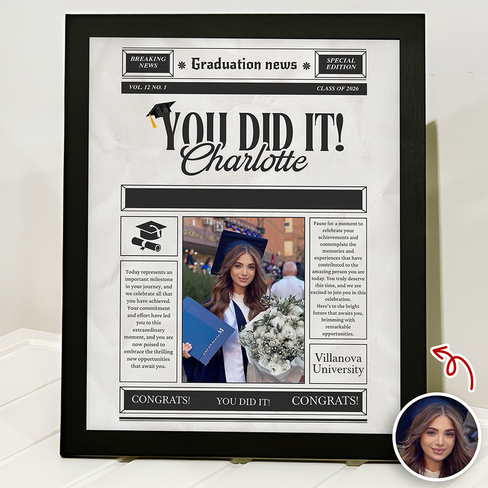 Custom Photo Graduation News You Did It Magazine Picture Frame LM32 899207