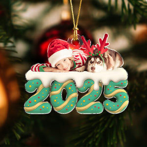 Custom Photo Family Christmas Acrylic Ornament HA75 897924