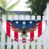 Custom Family Name American Flag Patriotic Eagle American Non-Pleated Fan Flag HA75 898788