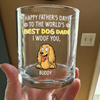 Personalized To The World Best Dog Dad Print Rock Glass Gift For Dog Lovers HO82 893730