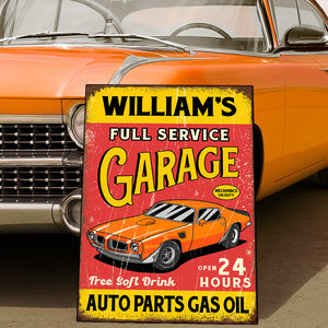 Custom Car Photo Full Service Garage Signs - Personalized Metal Sign CH07 896234