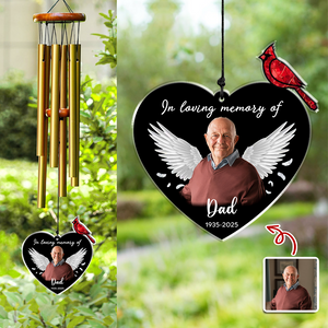 Custom Photo In Loving Memory Of Memorial Acrylic Wind Chimes HA75 897848