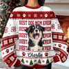 Custom Vintage Photo Best Dog Dad Ever, Best Cat Dad Ever Ugly Sweater LM32 669909