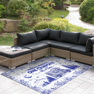 Personalized Camping Patio Rug Toile De Jouy Style HA75 892644