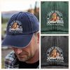 Dad Of A Spoiled Rotten Dog Custom Dog Photo Washed Denim Baseball Cap CH07 895860