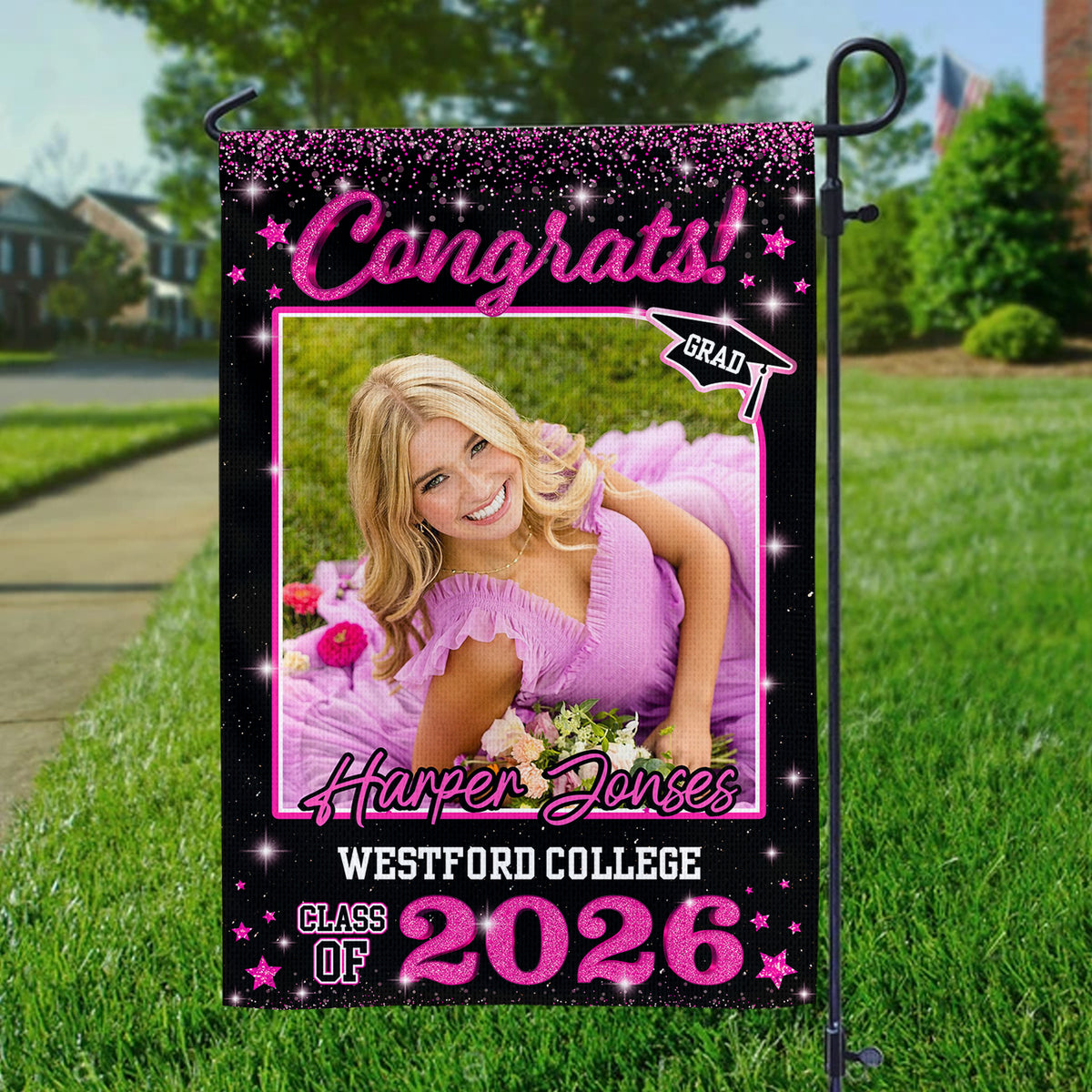 Custom Photo Class of 2026 Garden Flag Congrat Grad Gift, Graduation Decorations CH07 910756