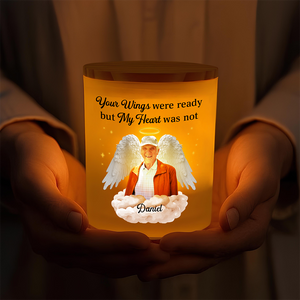 Custom Photo Your Light Will Always Shine In My Heart Memorial Glass Jar With LED Candle Sympathy Gift For Family Members HO82 893832