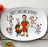 Personalized Dad Grilling Buddies Grilling Platter, Personalized BBQ Tray - BBQ Gift For Dad, Father's Day Gifts HO82 902566