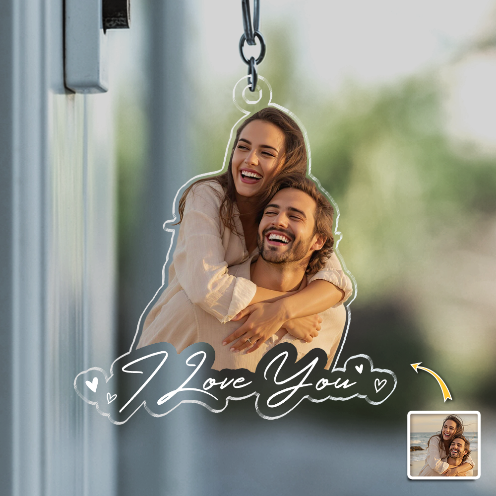 Custom Couple Photo I Love You Acrylic Keychain TH10 170339