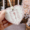 God Says You Are Christian Toile De Jouy Birth Flower Personalized Heart Shaped Ceramic Ornament HA75 897160
