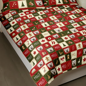 Custom Photo Christmas Icon Dog Cat Quilt Bedding Set HA75 898238