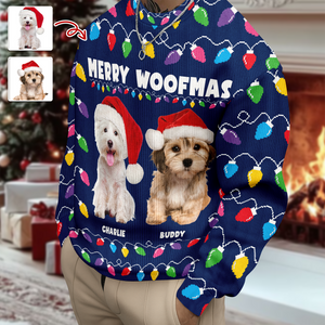 Custom Photo Merry Woofmas Christmas Ugly Sweater HA75 892968