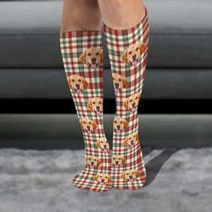 Custom Dog Photo Fluffy Socks Gift for Dog Lovers CH07 896274