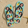 Custom Photo Tropical Summer Pattern Flip Flops - Personalized Beach Gift CH07 911604