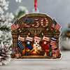 Personalized Custom Family Name Patriotic Christmas Fireplace Stocking 250th Anniversary Acrylic Ornament For Family TH10 171039