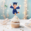 Custom Funny Face Graduation Decoration Cupcake Toppers HA75 920066